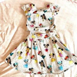 Custom Minnie Mouse Two Piece Crop & Skirt